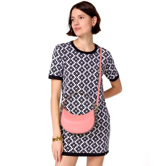 New Kate Spade Nova Crescent Shoulder Bag Saffiano Leather Terracotta Tile - Picture 4 of 6